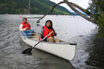 Canoeing on serene Cultus Lake